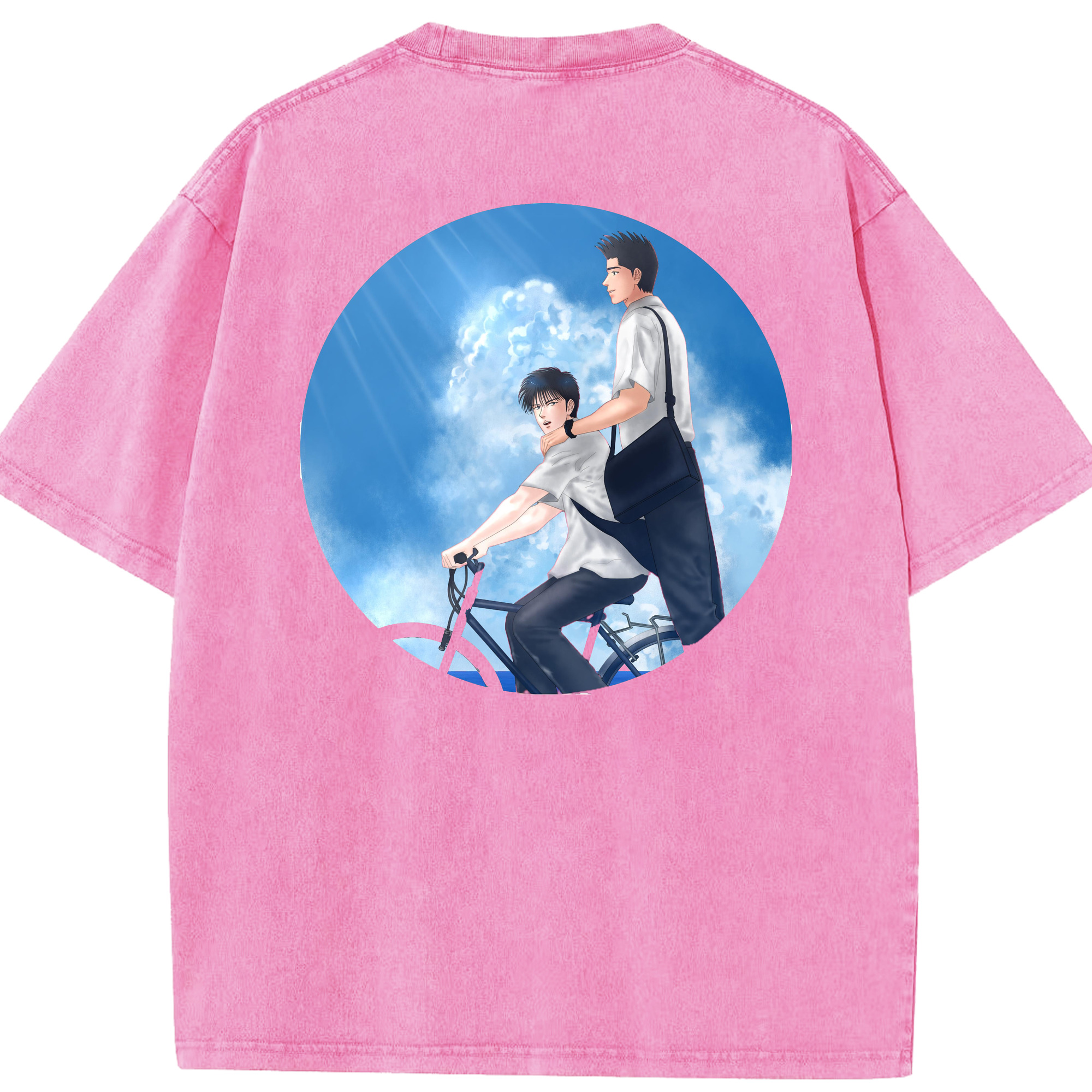 SLAM DUNK／スラムダンク 綿100% ヴィンテージ風 半袖Tシャツ（背面プリント）